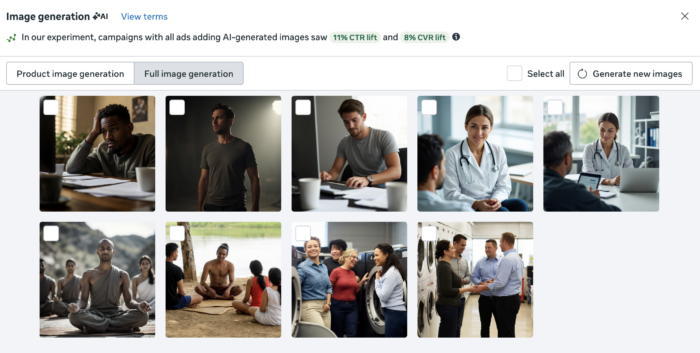 AI-generated advertising images